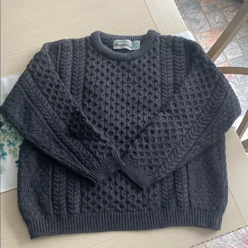 Men's Black Irish Knit Sweater